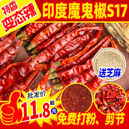 干辣椒特辣红辣椒段变态辣海椒面