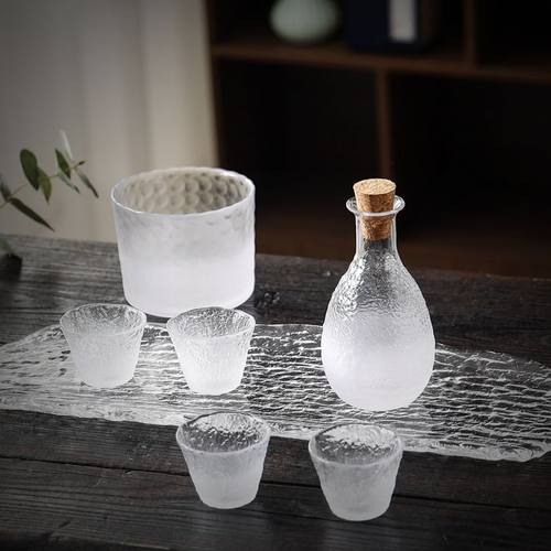 加厚云雾酒具日式玻璃套装
