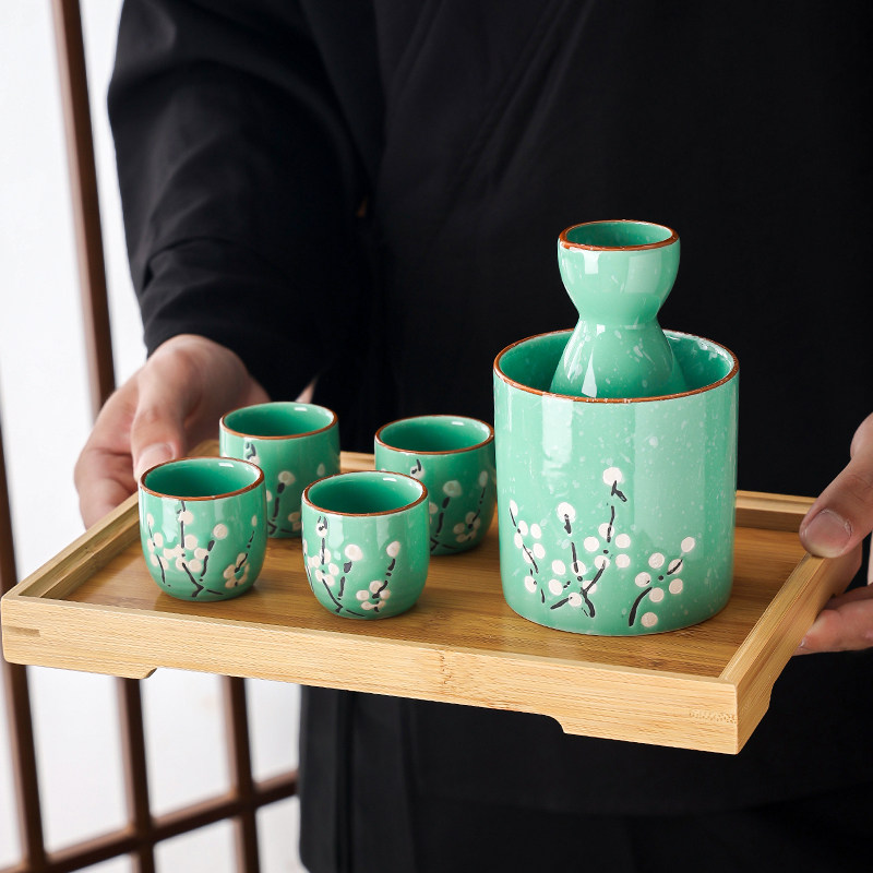 日式陶瓷酒具清酒壶套装小酒杯清酒杯复古烫酒壶黄酒温酒器酒盅