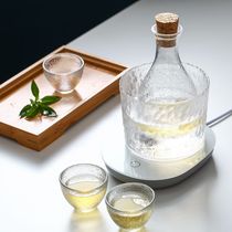 Japanese glass wine set hammer eye wine cup wine pot small wine cup sake pot thermostat hot wine pot thermostat