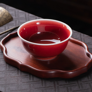 景德镇官方陶瓷郎红主人杯茶具家用茶杯新婚送礼个人专用杯送长辈