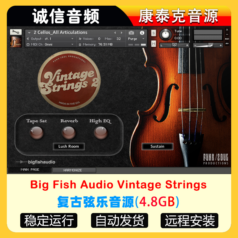 复古弦乐音源Big Fish Audio Vintage Strings康泰克音源