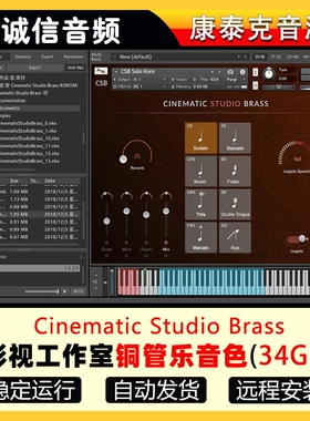 CSB影视工作室铜管乐音色-Cinematic Studio Brass康泰克音源