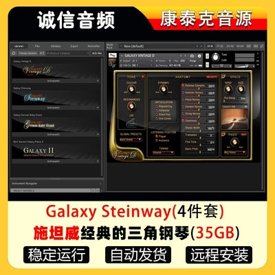 5件套Galaxy Vienna Steinway施坦威经典维也纳三角钢琴编曲音源