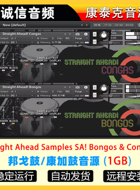 邦戈鼓康佳鼓音源Straight Ahead Samples SA! Bongos & Congas