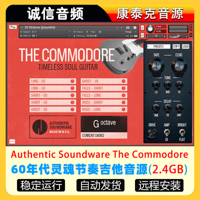 60年代经典灵魂节奏吉他音源Authentic Soundware The Commodore