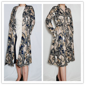 ruby春秋新品 古典花纹 风衣 思思美代pink 连衣裙 两穿