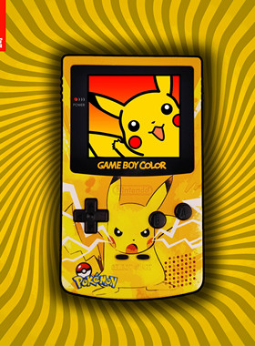 GBC定制GAMEBOY COLOR游戏机 高亮 掌机 点对点 全贴合 皮卡丘