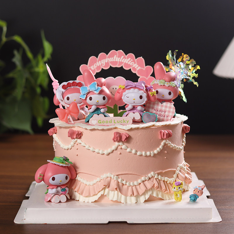 网红三丽鸥库洛米美乐蒂蛋糕装饰摆件小女孩女宝生日甜品台插件,节庆用品/礼品,节日装扮用品,淘宝优惠券,粉丝福利购,淘宝优惠卷