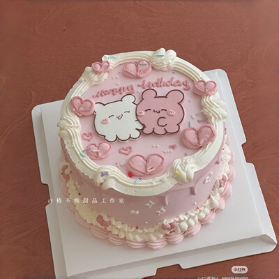 可爱贴贴loveez情人节蛋糕装饰