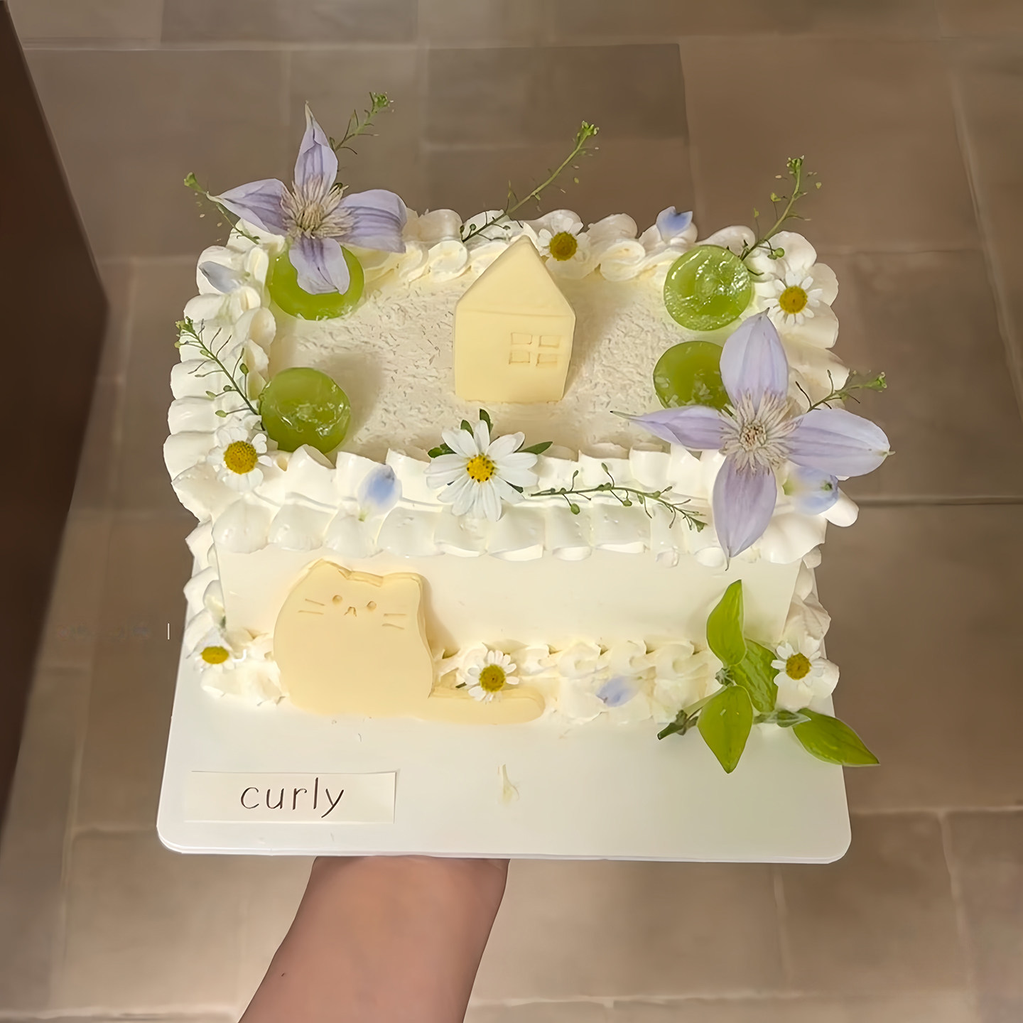 网红小猫房子生日蛋糕装饰