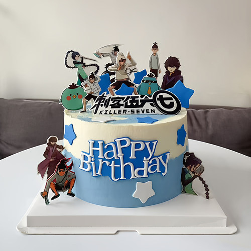 刺客伍六七生日蛋糕装饰