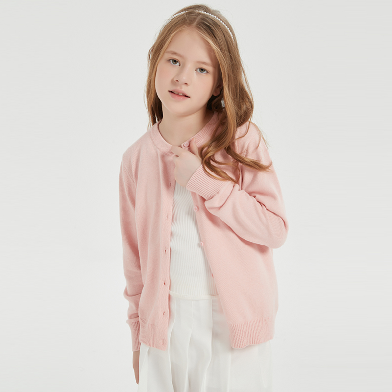 2025儿童薄开衫纯棉针织中大童春秋外套休闲毛衣男童女童