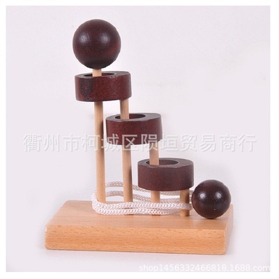 跨境速卖通老师学生数学社团拓扑对阵立柱绳结解套梯形四柱华容道