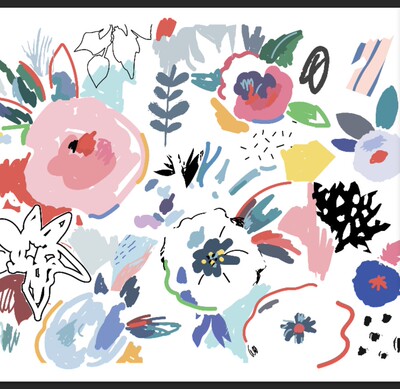 大尺寸高清分辨率设计素材PSD 分层设计稿花朵K1-97