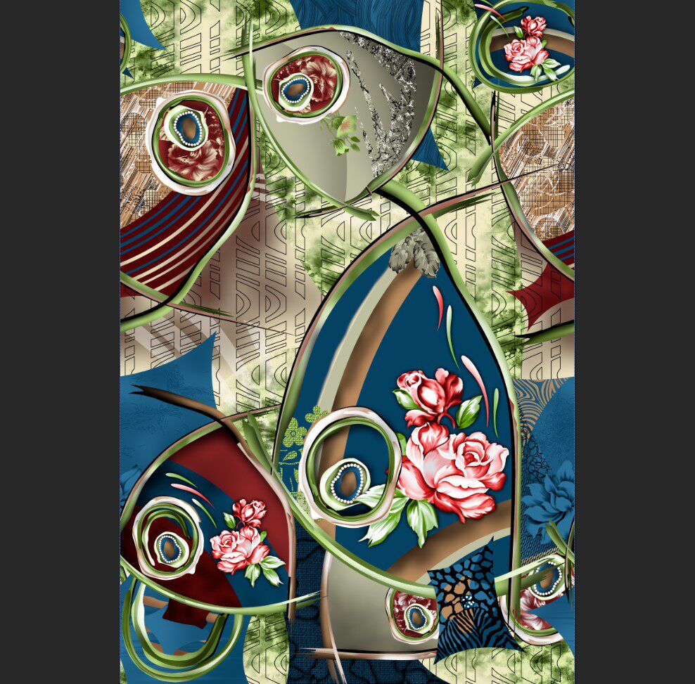 大尺寸高清分辨率设计素材  花朵 几何k6-90