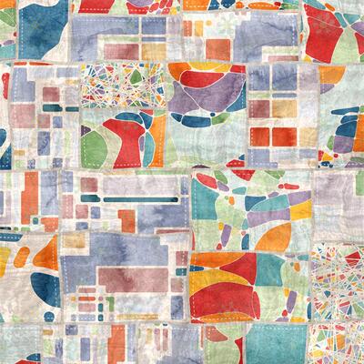 多图 四方连续定制 数码印花花型设计 手绘手绘几何肌理T35-9