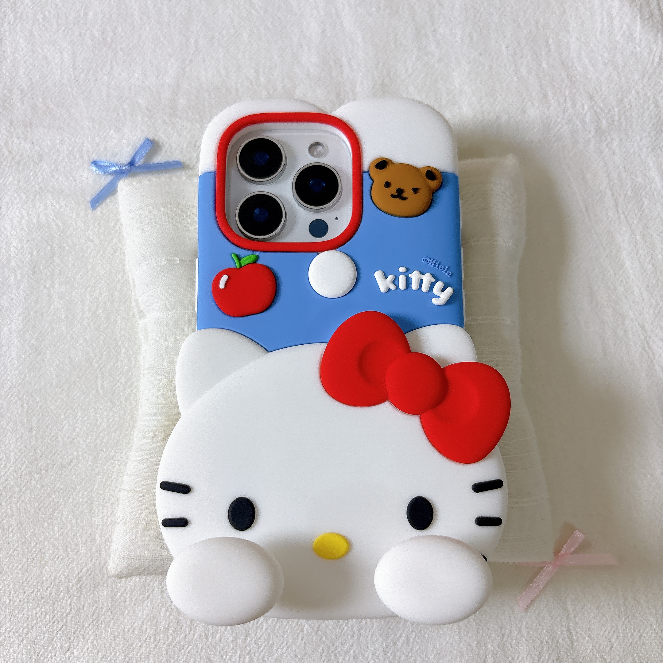 可爱苹果kitty硅胶适用苹果16promax手机壳iPhone15新款保护套14/13全包硅胶防摔日韩小众
