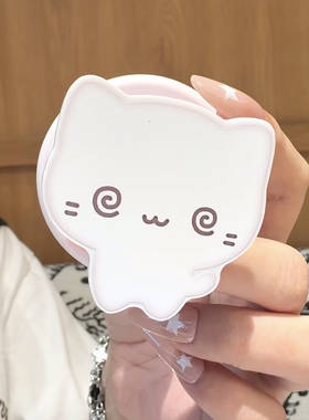 可爱白色小猫咪适用MagSafe手机磁吸懒人伸缩气囊支架强力吸附女