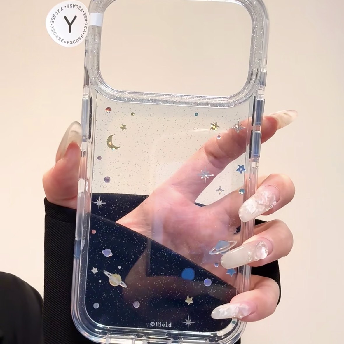 无英文版围边炫彩星球圆边双层适用苹果17promax手机壳iPhone16新款保护套15 /14/13全包硅胶防摔日韩