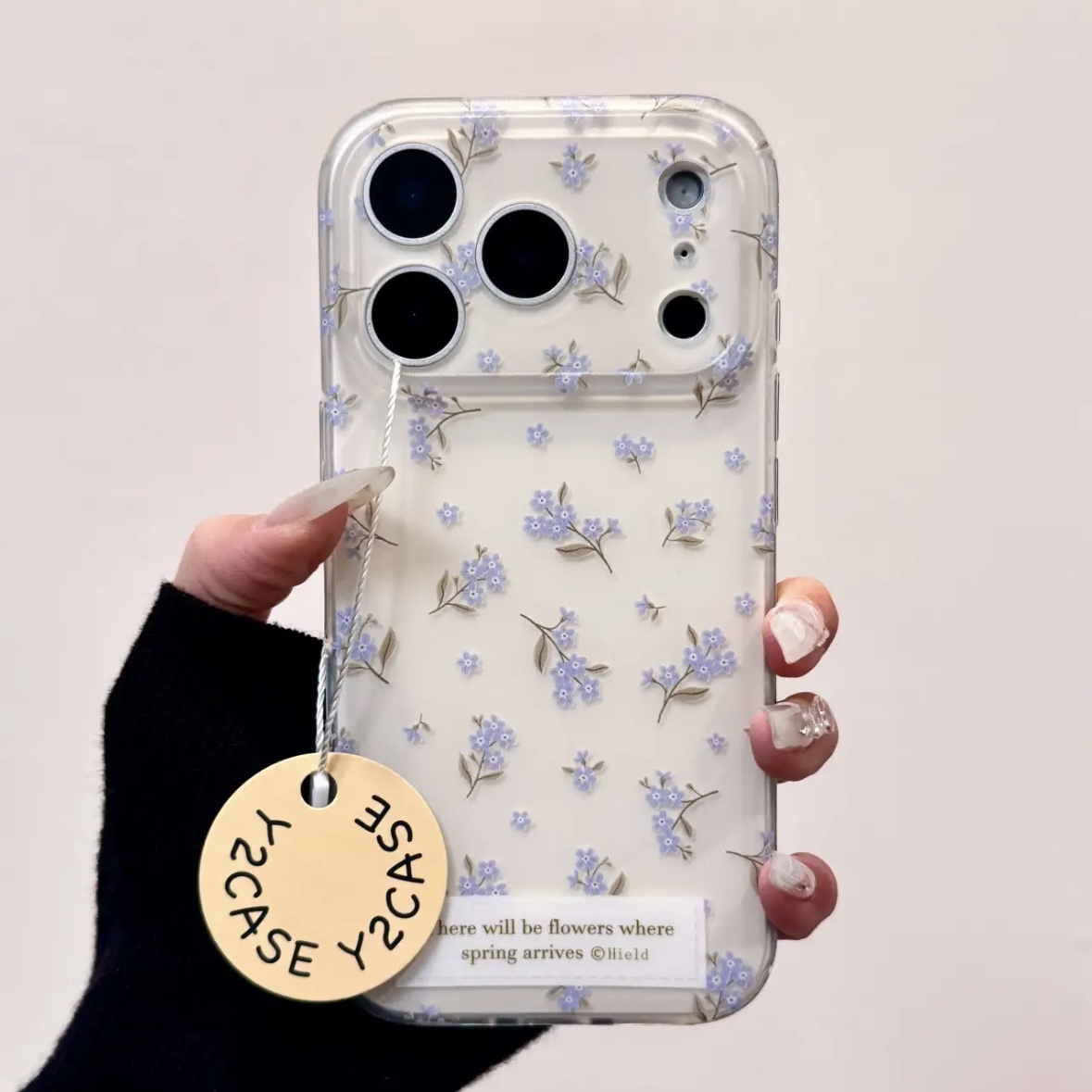 ins满屏小碎花磨砂双层适用苹果17promax手机壳iPhone16新款保护套15 /14/13全包硅胶防摔日韩