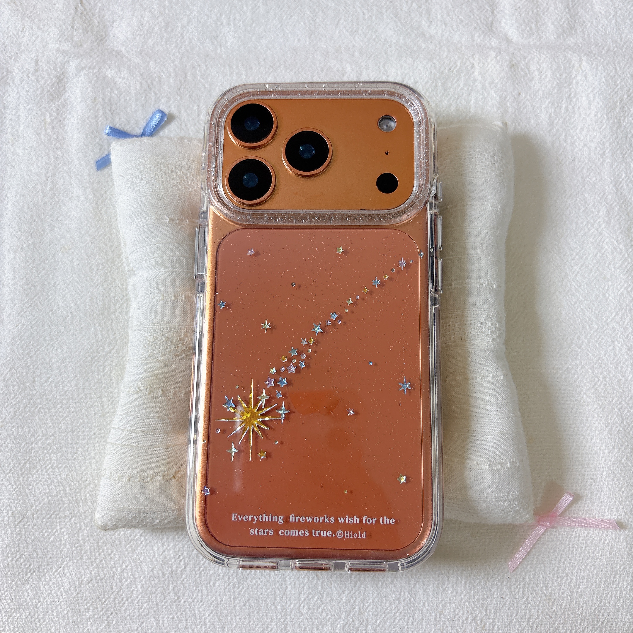 高级感ins鎏金彩色流星圆边双层适用苹果17promax手机壳iPhone16新款保护套15 /14/13全包硅胶防摔日韩