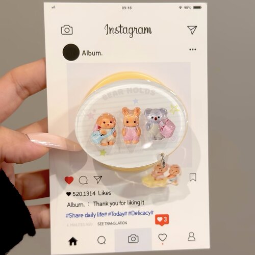 立体森贝尔家族适用MagSafe手机磁吸懒人伸缩气囊支架强力吸附女