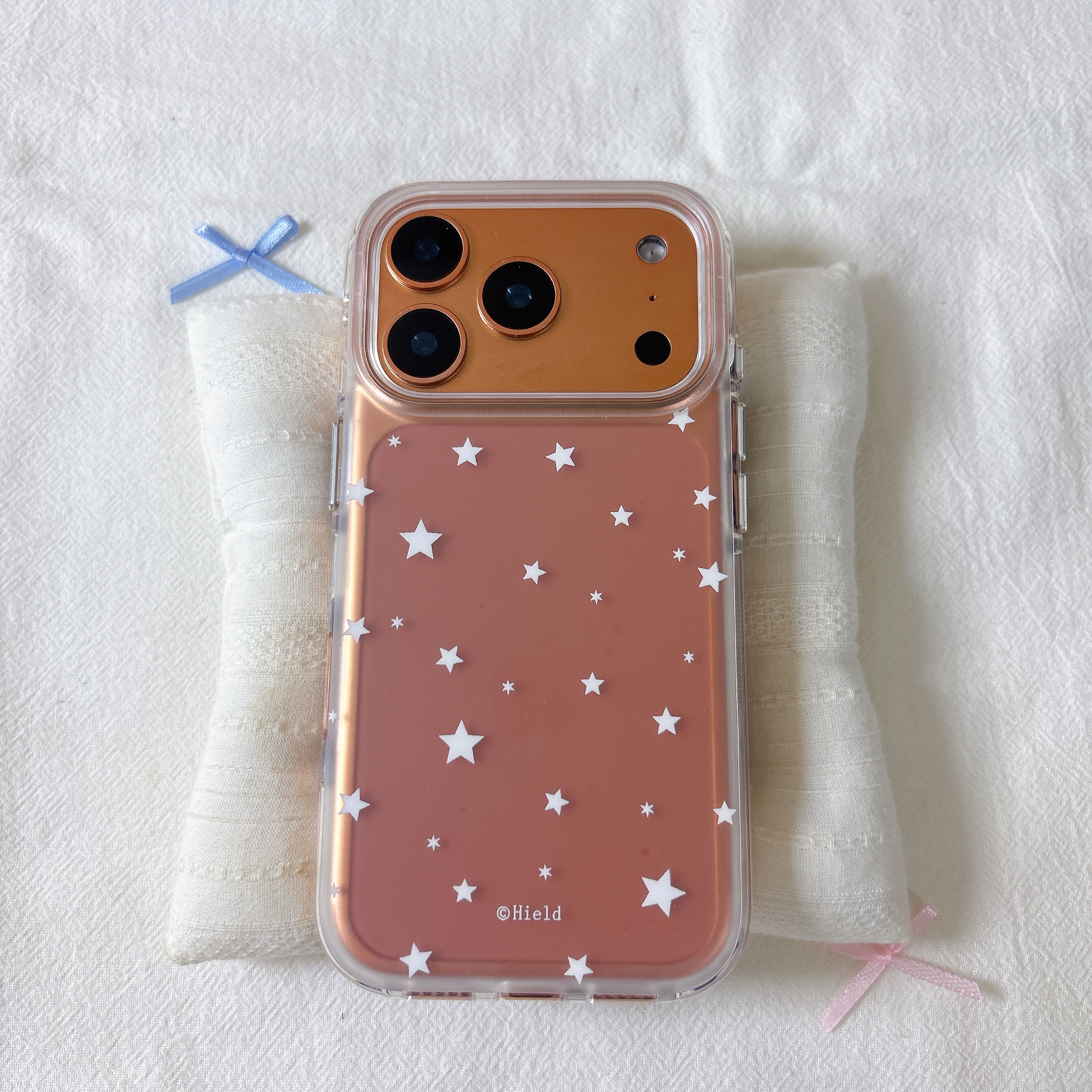 简约ins磨砂白色小星星圆边双层适用苹果17promax手机壳iPhone16新款保护套15 /14/13全包硅胶防摔日韩