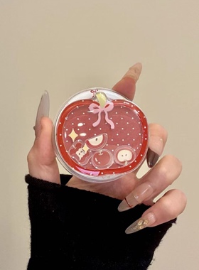 红色波点摇摇乐苹果核适用MagSafe手机磁吸懒人伸缩支架强力吸附