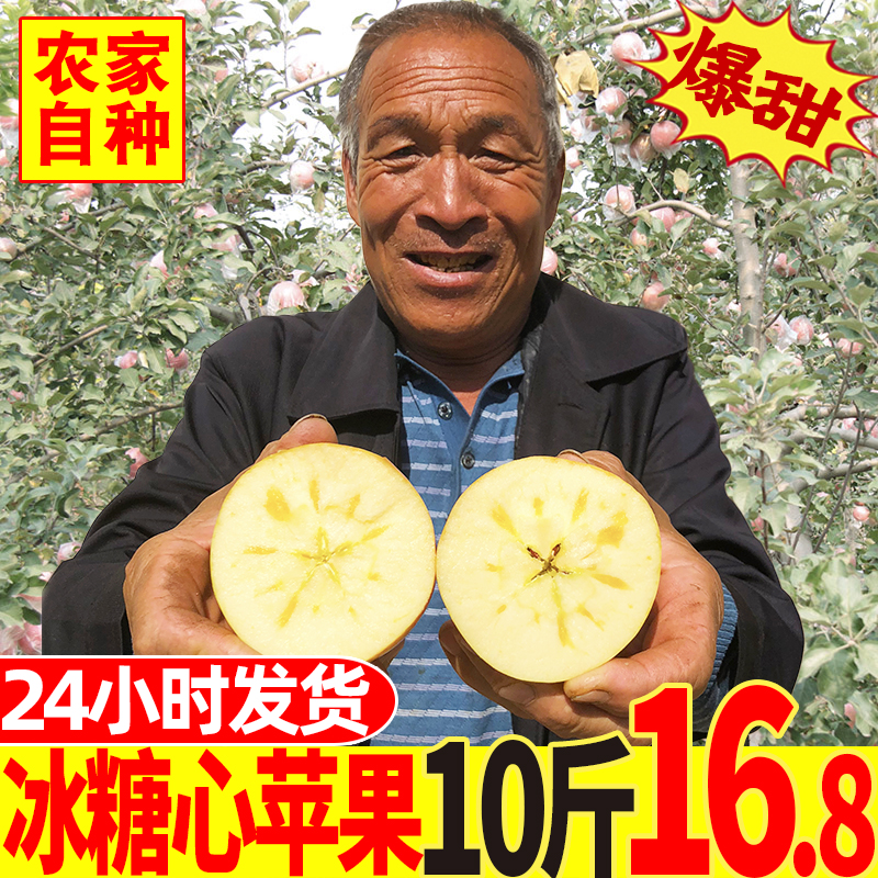 冰糖心苹果新鲜水果红富士当季整箱10应季红苹果丑平果5斤陕西