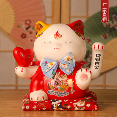 招财猫摆件大小号自动摇手