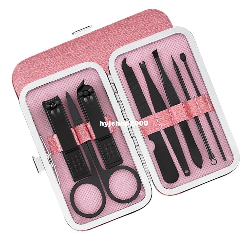 8 pcs/set stainless steel kit nail pedicure manicure set sci