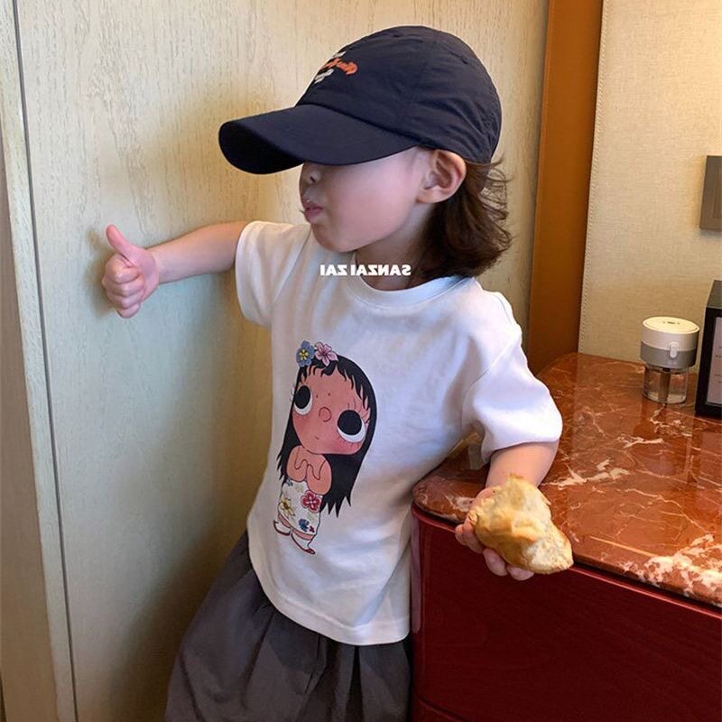 女宝宝可爱卡通短袖上衣服儿童韩系洋气幼儿园女童夏天百搭T恤衫