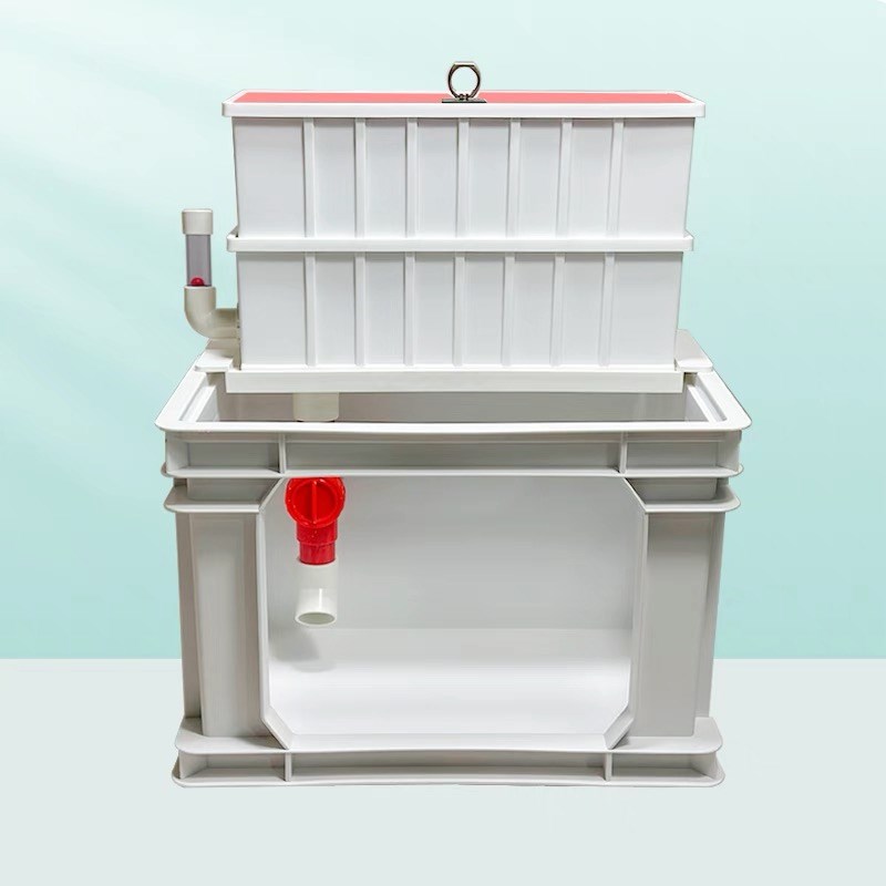 周转箱鱼缸轻便龟缸发色箱透明周转箱滴流上滤可视周转箱鱼缸