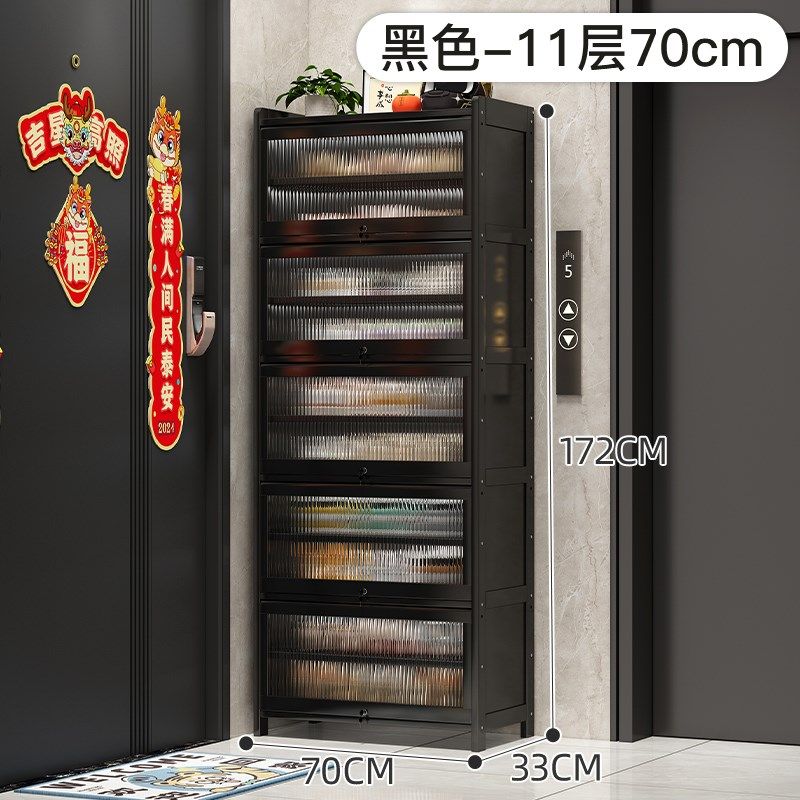 鞋柜家用门口楼道外电梯口走廊入户门一体靠墙带锁大容量多层鞋柜