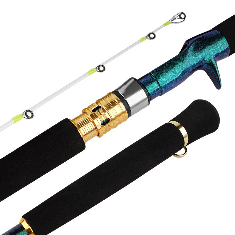 实心近海船钓竿海钓30号50号80号直柄枪柄海筏白果子八爪鱼小船杆