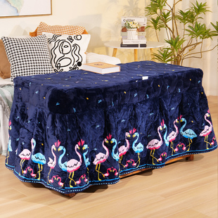 长方形烤火罩烤火桌子罩套茶几电炉罩火炉桌罩家用冬季炉火罩新款