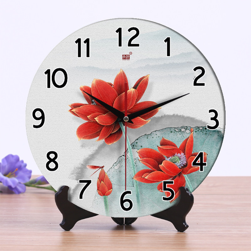 承沁陶瓷钟表座钟台式中式静音台钟客厅家用复古摆件摆钟创意时尚,家居饰品,座钟,淘宝优惠券,粉丝福利购,淘宝优惠卷