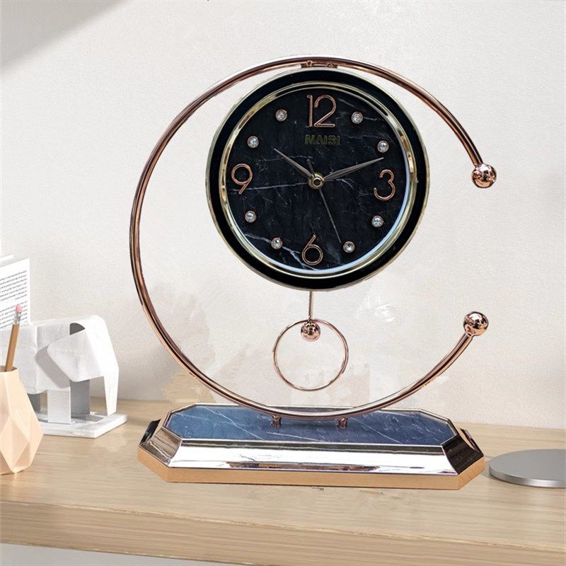 摆钟石英客厅台式金属座钟家用桌面时尚钟表坐钟摆放台钟时钟摆件,家居饰品,座钟,淘宝优惠券,粉丝福利购,淘宝优惠卷