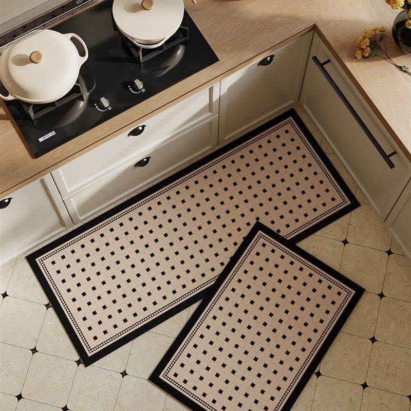 梅利德斯编织软硅藻泥厨房吸水地垫防滑防油可擦免洗满铺长条脚垫