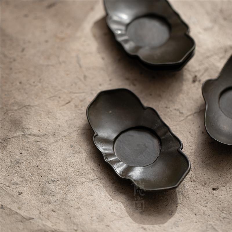 圭隐堂纯手工古锡茶杯垫家用复古防烫隔热垫茶垫蜡烛底座茶托杯托