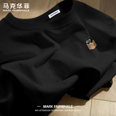 马克华菲春季纯棉宽松印花T恤