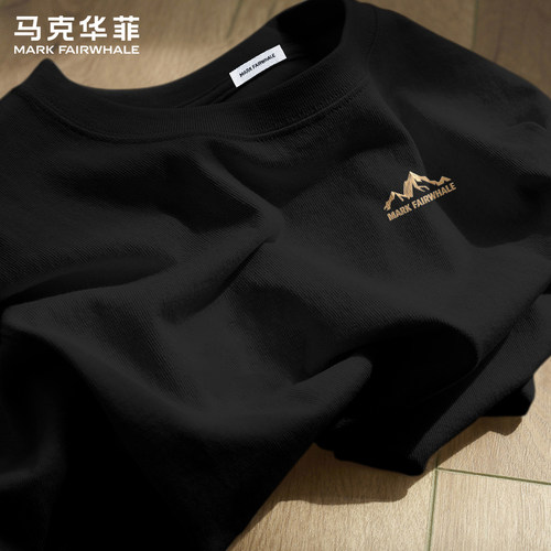 马克华菲夏季220g纯棉短袖T恤男