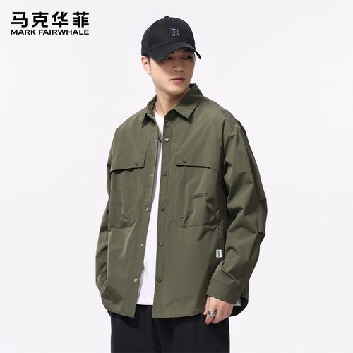马克华菲棉服休闲宽松工装外套