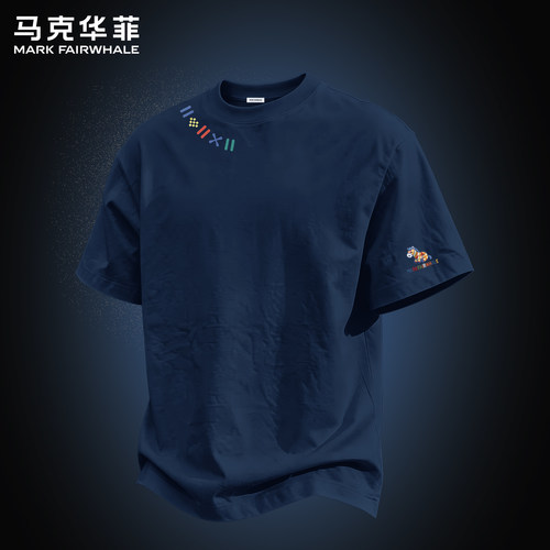 马克华菲专版纯棉印花短袖T恤男