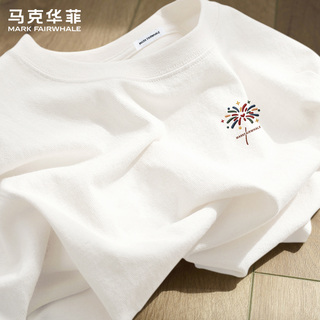 马克华菲夏季新款美式印花男士短袖T恤纯棉宽松休闲潮牌男装衣服