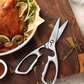 信作家用厨房剪刀全钢一体锻造鸡骨剪强力多功能食物剪烤肉剪加厚