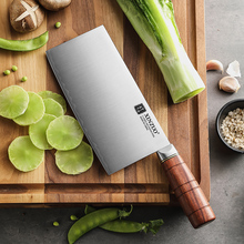 信作菜刀440C复合钢切片刀中式厨师刀薄片刀家用厨房菜刀切肉刀