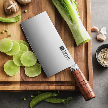 信作菜刀440C复合钢切片刀中式厨师刀薄片刀家用厨房菜刀切肉刀