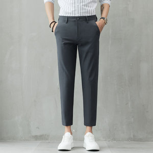 2025夏季新款青年九分裤男士休闲小脚西裤性价比高有量优惠,男装西裤,星座1712-3